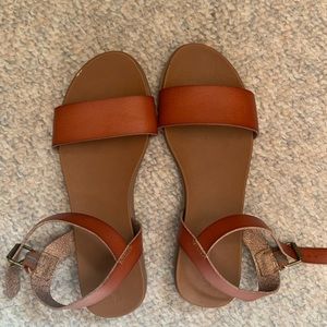 Universal Thread Brown Leather Sandals